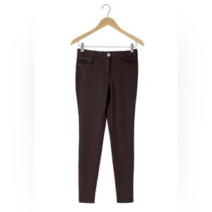 Chico's Women's Brown So Slimming Stretch-Waist Skinny Pants Size 1 Short